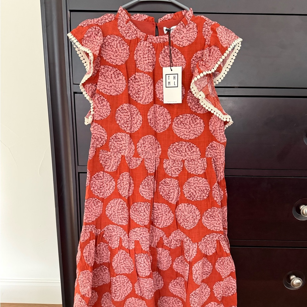 THML Red and Pink Kids Casual Dress
